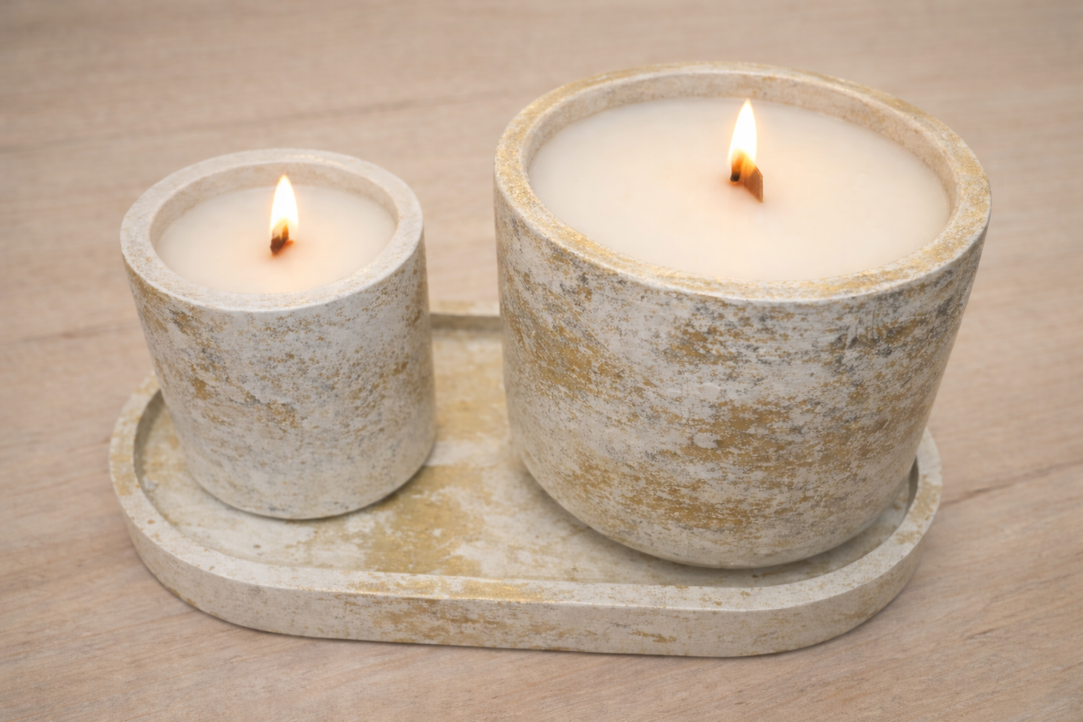 AI Candleart | Harmony – Σετ Κεριών Σόγιας με Ξύλινο Φυτίλι
