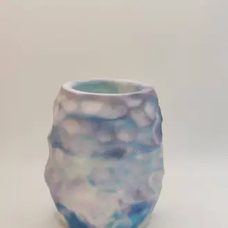 Χειροποίητος Γύψινος Κεροστάτης “Aurora” – Pastel Marble