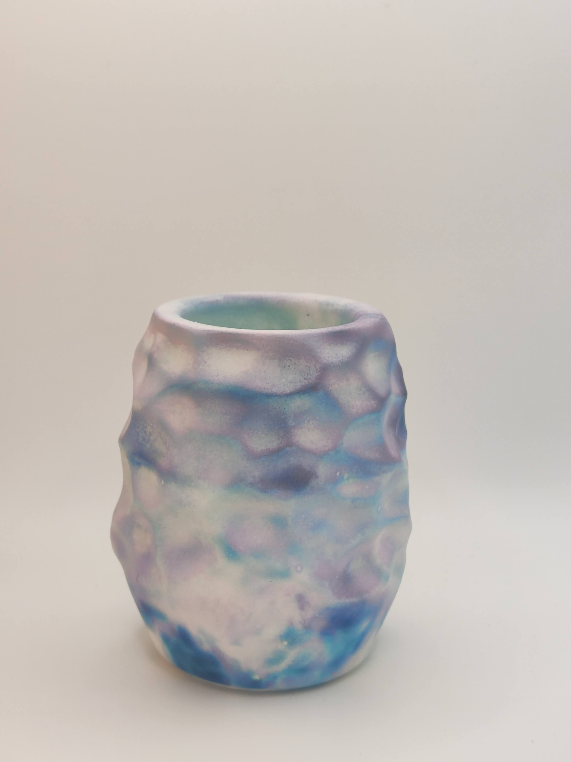 Χειροποίητος Γύψινος Κεροστάτης “Aurora” – Pastel Marble