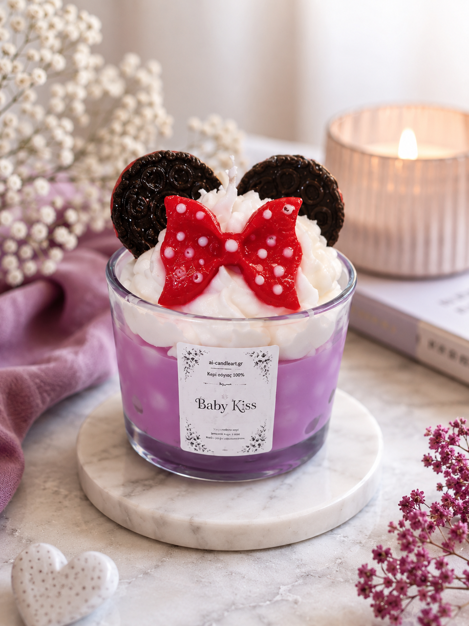 Αρωματικό Κερί Baby Kiss με Minnie Διακόσμηση