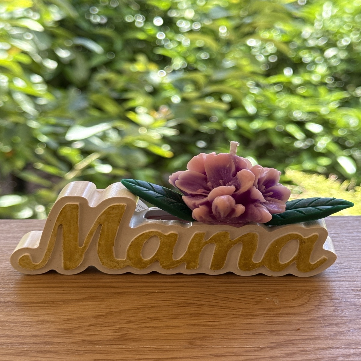 Κερί Σόγιας “Mama” με Λουλούδι – Χειροποίητο Δώρο για Μαμά - Image 4